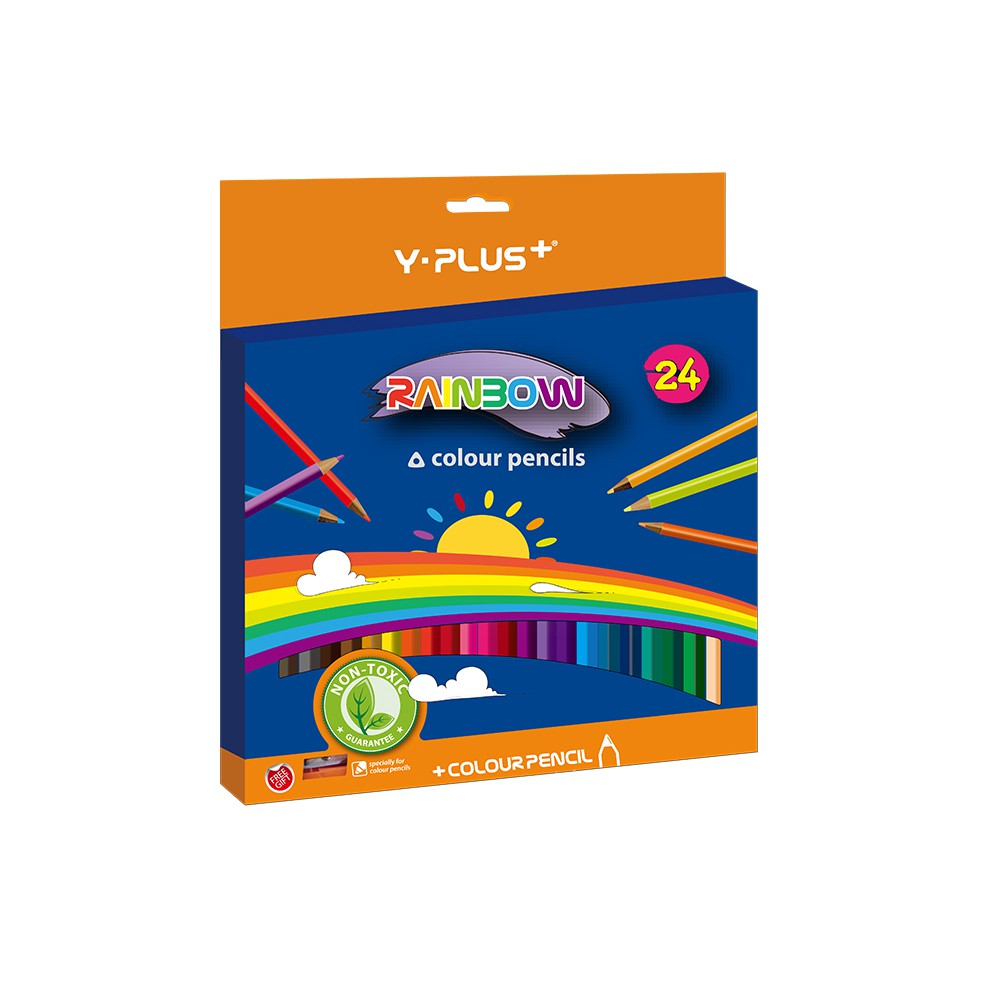 Bút Chì 12 màu cao cấp Yplus RainBow Hộp Giấy