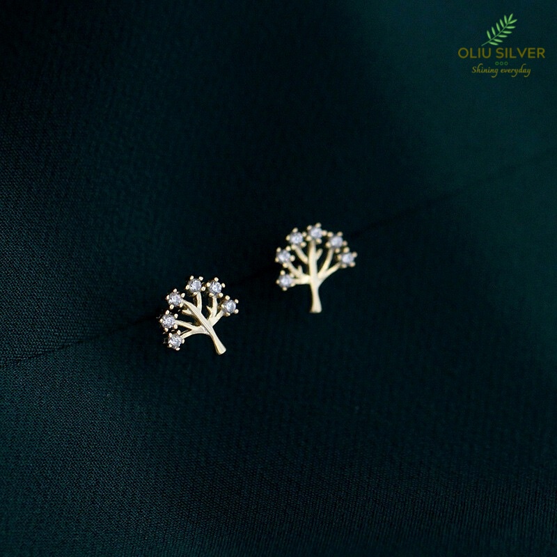 Bông Tai Bạc S925 Cây Sự Sống Tree of Life Xinh Xắn | Khuyên Tai Nữ Trang Sức Bạc Thời Trang