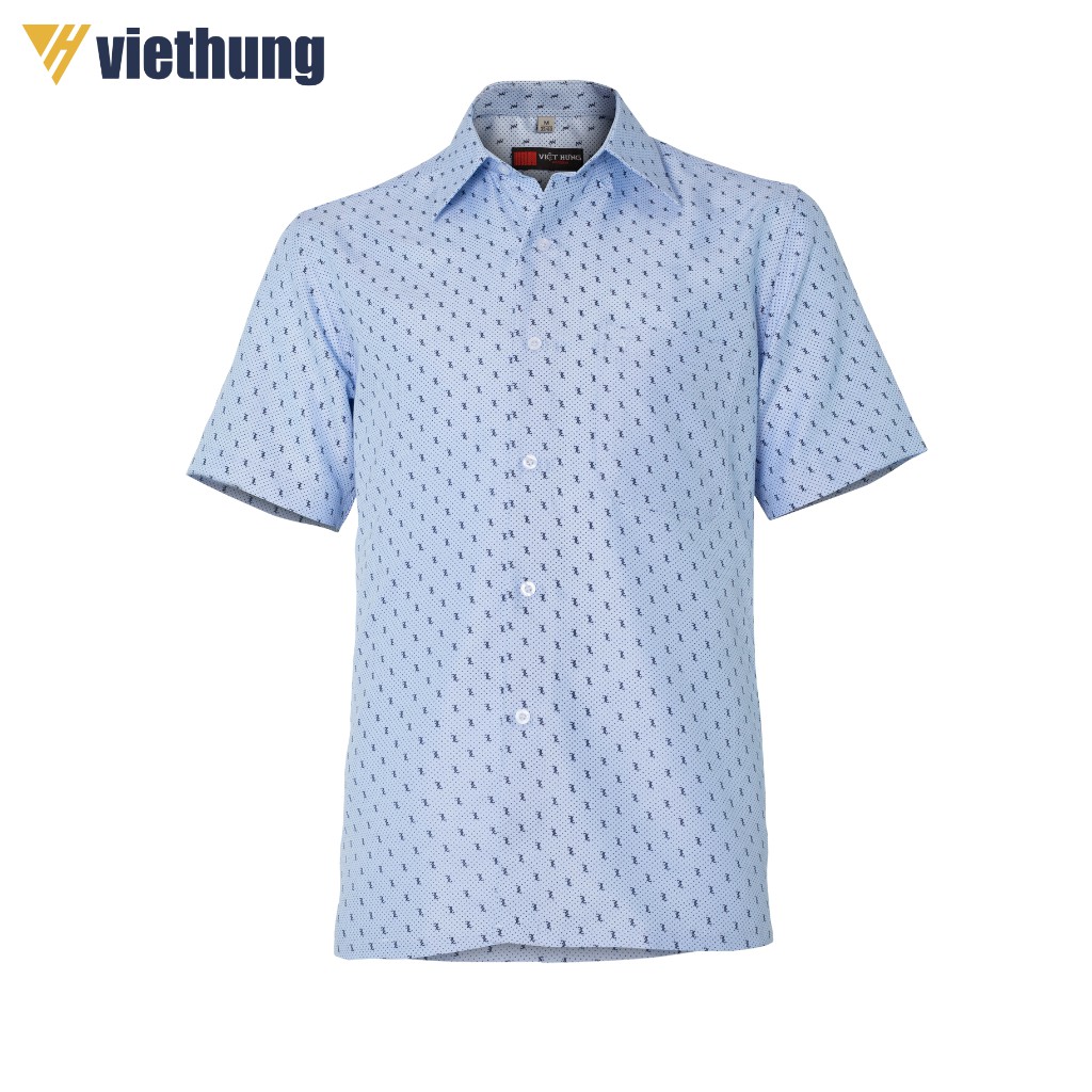 Áo Sơ Mi Nam Ngắn Tay Form Rộng Vải Kate Không Nhăn Thoáng Mát Sơ Mi Dáng Suông VIỆT HƯNG Họa Tiết | BigBuy360 - bigbuy360.vn