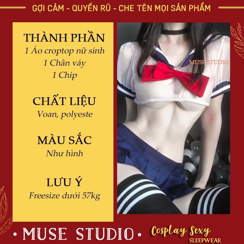 Đồ Ngủ Cosplay✨𝑯𝑨̀𝑵𝑮 𝑪𝑨𝑶 𝑪𝑨̂́𝑷✨ Bộ Cosplay Nữ Sinh Anime Sexy Gợi Cảm, Cosplay Học Sinh Quyến Rũ