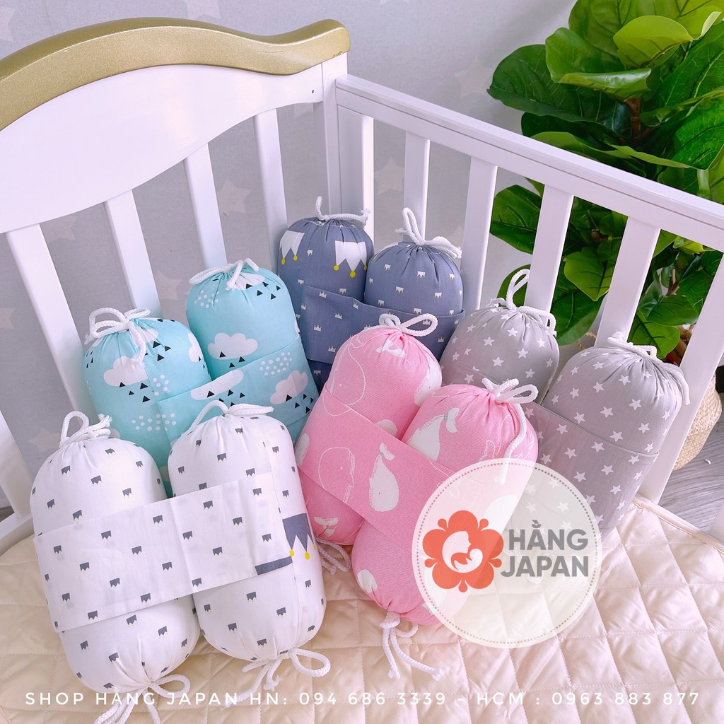 Sét gối chặn và gối chống lõm monmon cho trẻ sơ sinh( hàng cao cấp) vải cotton lụa nhiều màu