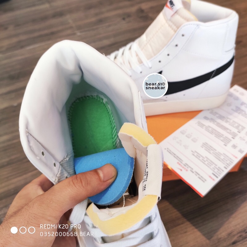 [Bear.sneaker] Giày thể thao Hot Đen trắng Black And White cao cổ bản SC - Da xịn