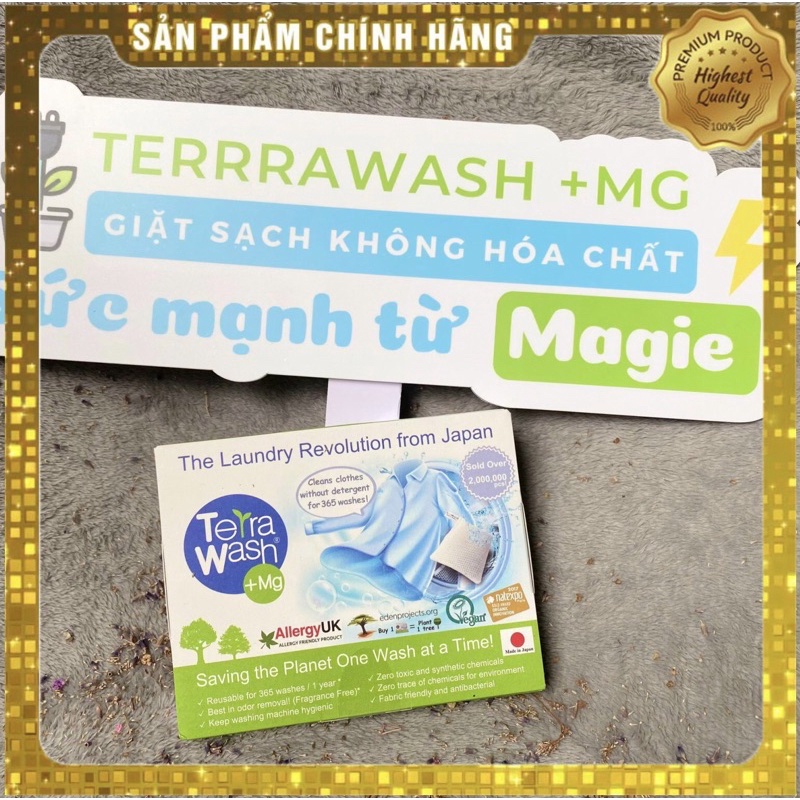 Túi Giặt Terra Wash Nhật Bản Thay Thế Xà Phòng, Nước Giặt