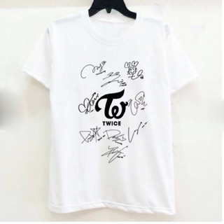 Áo cộc tay logo chữ kí Twice