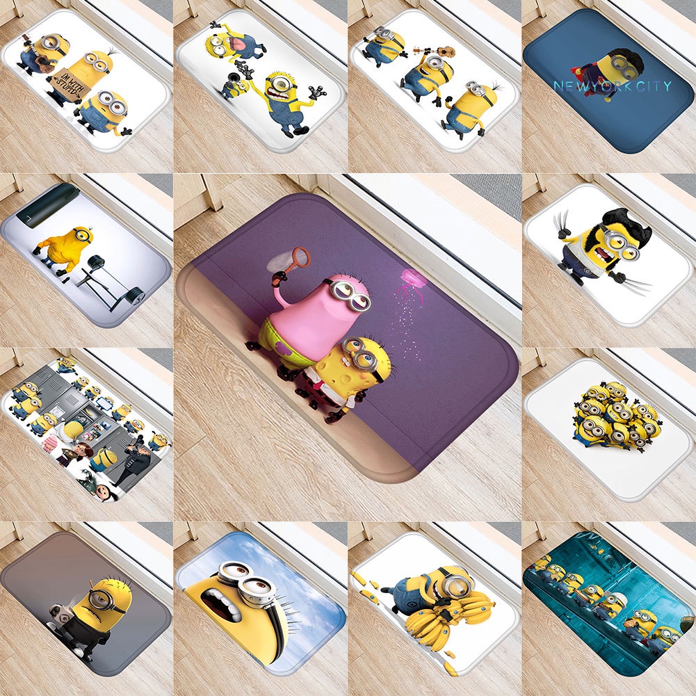 Thảm lót cửa chùi chân Chống Trượt Họa Tiết Hoạt Hình Dễ Thương