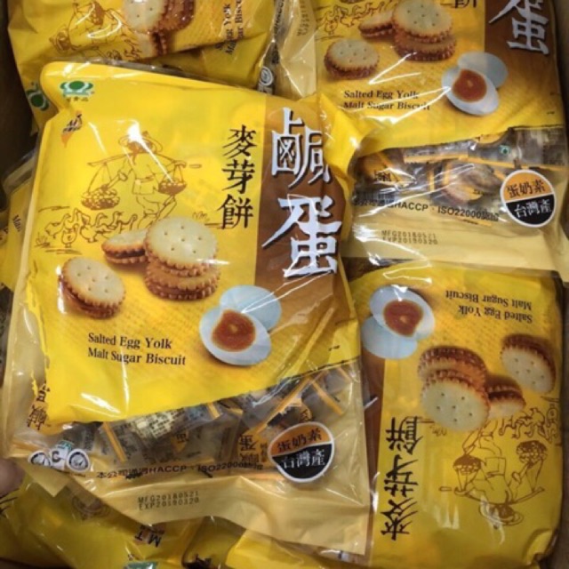 BÁNH QUY NHÂN TRỨNG MUỐI ĐÀI LOAN 500gr DATE 02/2022