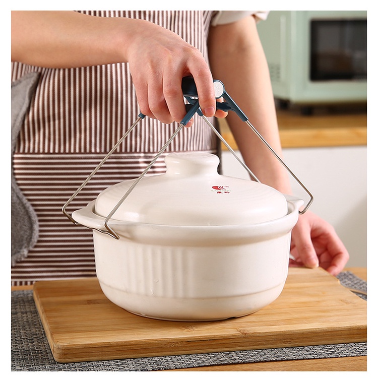 Dụng cụ kẹp gắp đồ nóng thức ăn đa năng inox chống phỏng - K37
