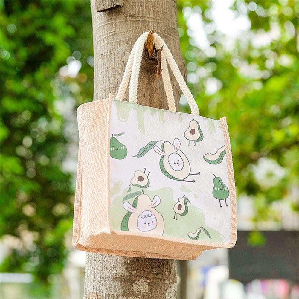 Túi Tote Vải Oxford Họa Tiết Hoạt Hình Dễ Thương