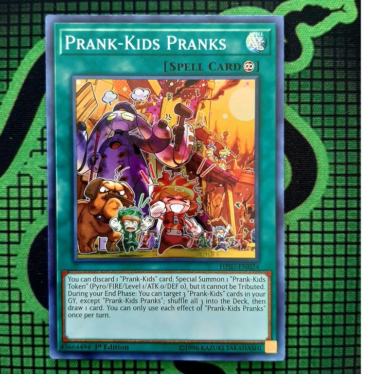 THẺ BÀI YUGIOH  - Prank-Kids Pranks - HISU-EN024 - Super Rare 1st Edition