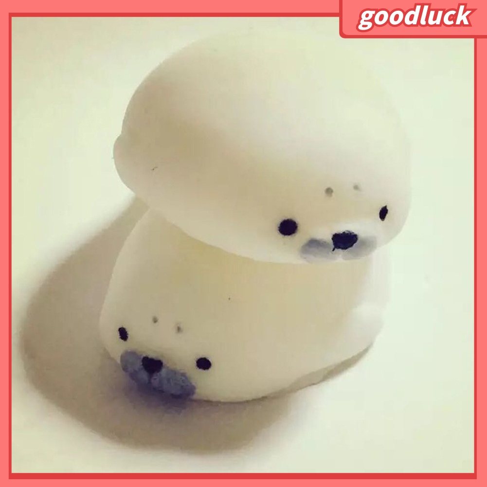 Đồ chơi squishy hình hải cẩu trắng dễ thương giúp giảm căng thẳng