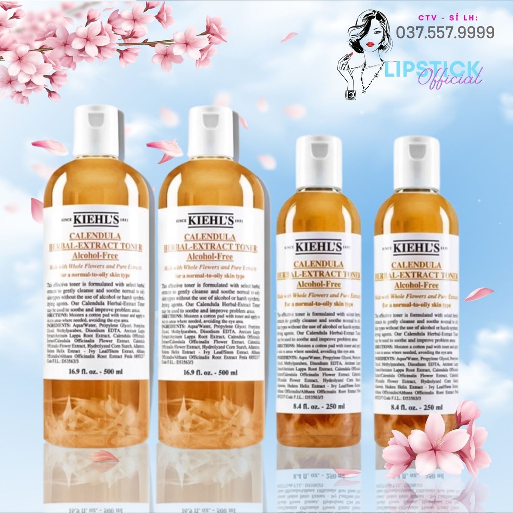 Cân bằng da hoa cúc 500ml, Toner Kiehls, Toner Hoa Cúc Kiehl's 250ml 500ml