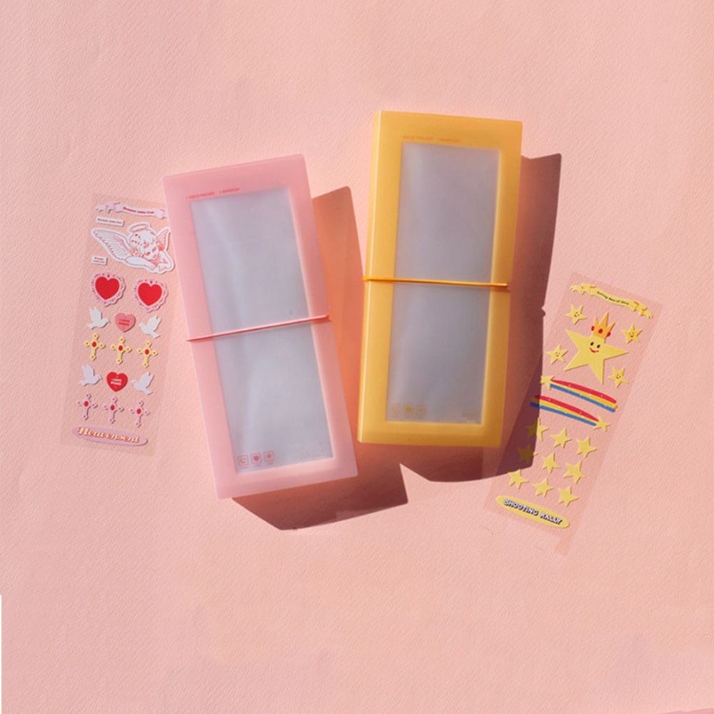 TEAK Transparent Stickers Storage Book Bill Collection Folder Filing Products Insert Portable 30Slots Bandage Photo Idol Card Decorative Booklet