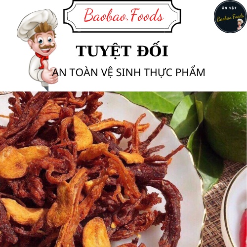 Khô heo cháy tỏi 🐷 HEO SẠCH 🐷 Lợn cháy tỏi xé dai dai, Đồ ăn vặt Baobao.foods | BigBuy360 - bigbuy360.vn