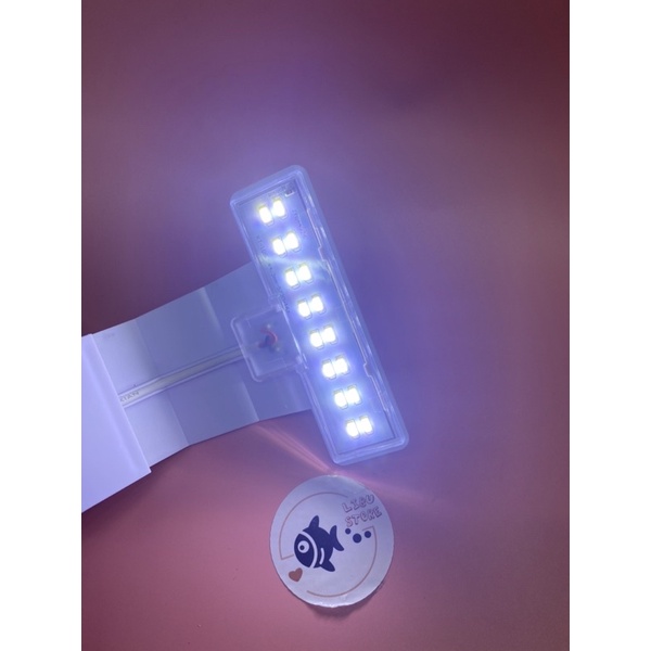 Đèn LED kẹp màu trắng M-180 thành hồ cá thủy sinh để bàn mini