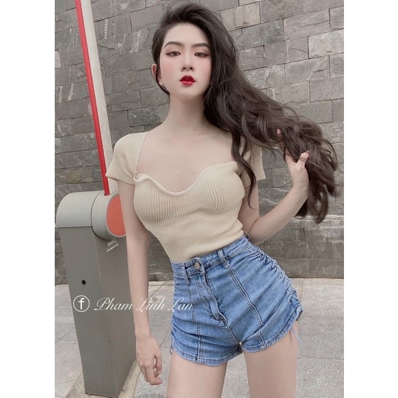 BODY SUIT LEN TĂM CỔ LƯỢN CHẤT ĐẸP MS14222 | BigBuy360 - bigbuy360.vn