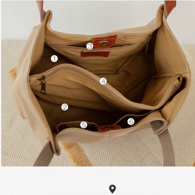 Túi vải chống thấm nước vừa lap 13,14inch có 6 ngăn
