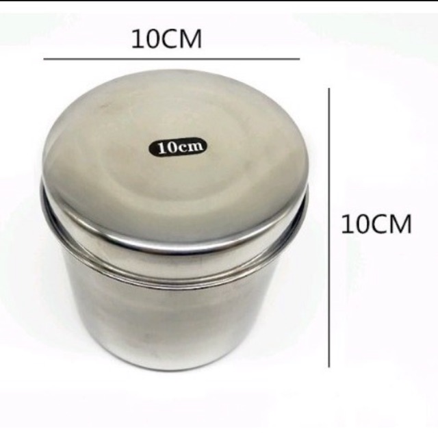 Hộp Inox Đựng Bông Gòn