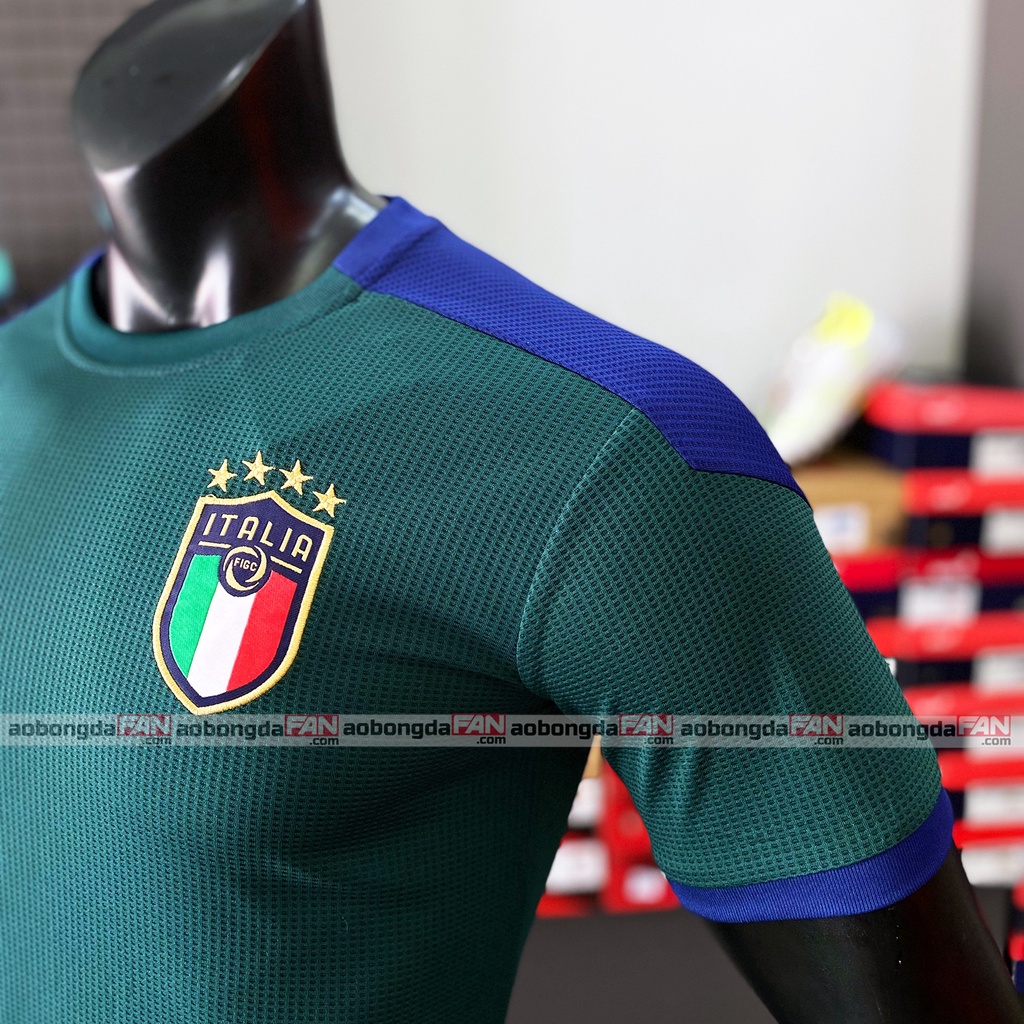 Bộ Quần Áo Bóng Đá Ý Xanh Rêu Mới Nhất 2023 - Hàng Thái