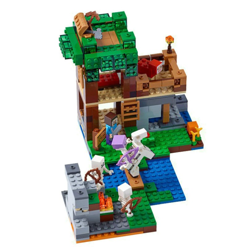 ARENA Bộ Đồ Chơi Lego Xếp Hình Minecraft Cho Bé