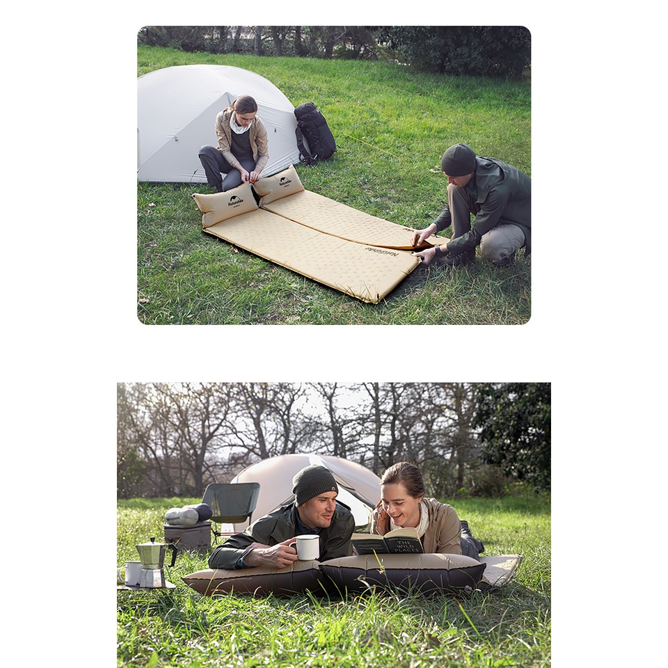Đệm Hai Người Tự Bơm Hơi Kèm Gối Naturehike NH18Q010-D Và CNH22DZ013