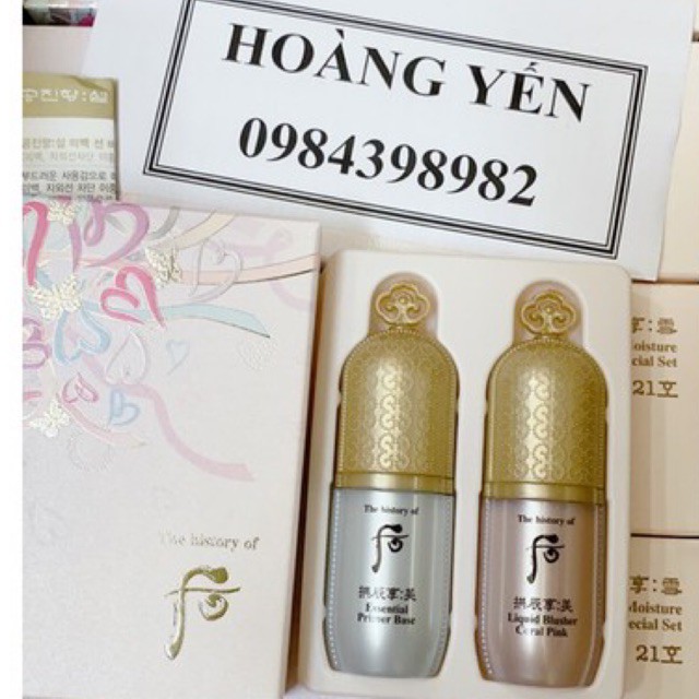 Cặp kem lót và má hồng dạng nước whoo 8ml/ chai - Date 2024