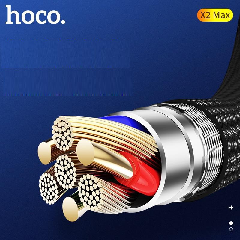 Cáp sạc nhanh và truyền data Hoco X2 Max Flash QC3.0, max 3A, dài 1M / 2M, cổng Lightning / Type-C / Micro-USB