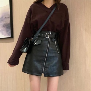 (Oder) chân váy da ulzzang-có ảnh thật