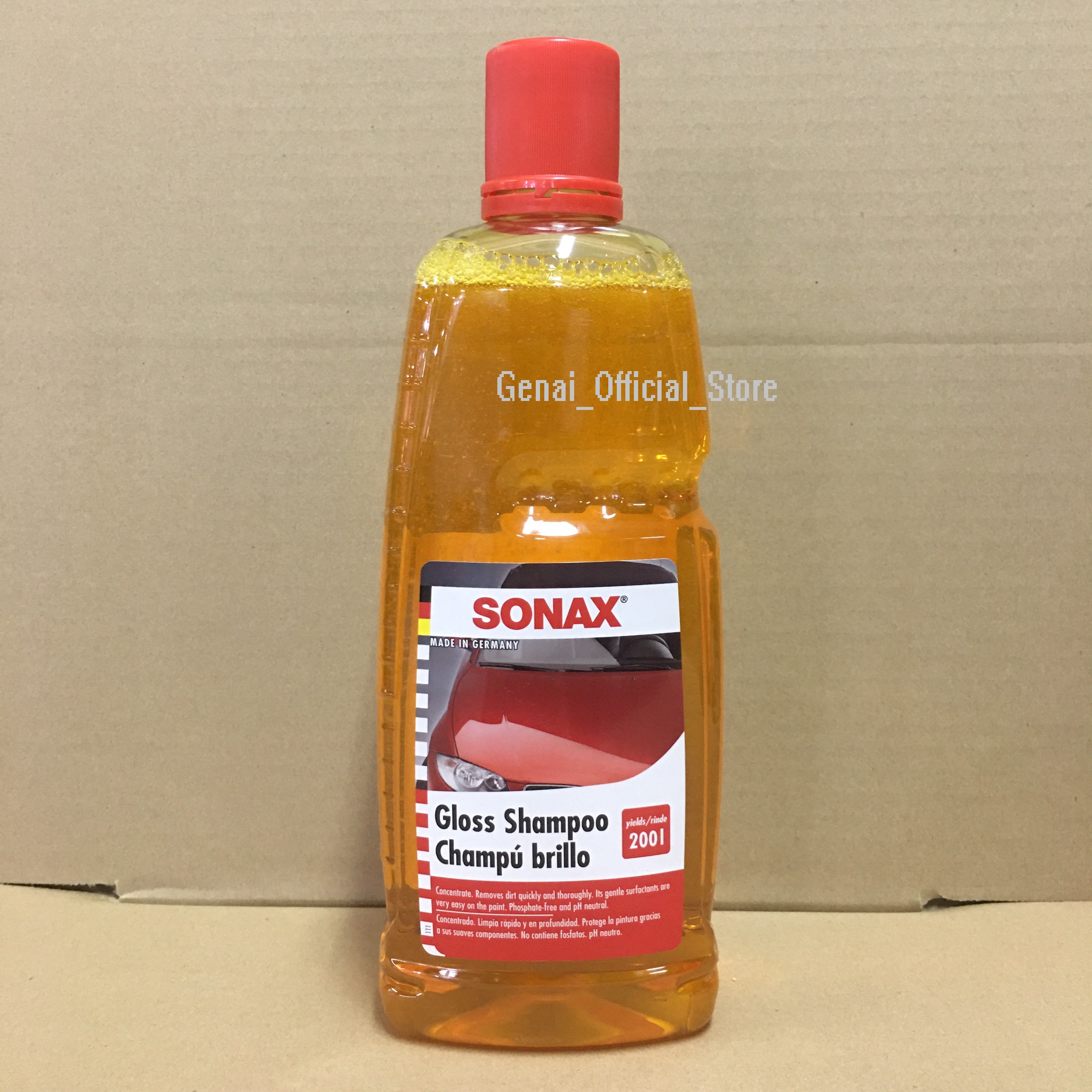 Nước rửa xe đậm đặc SONAX của Đức ,dung dịch rửa và làm bóng xe hơi tạo hương thơm Sonax Gloss Shampoo 1000ml SN-314300