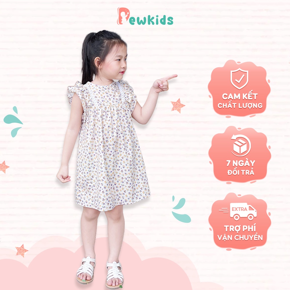 Váy bé gái, Váy kiểu tay bồng Dewkids hoa nhí cao cấp cho bé gái trend 2022 - VH03