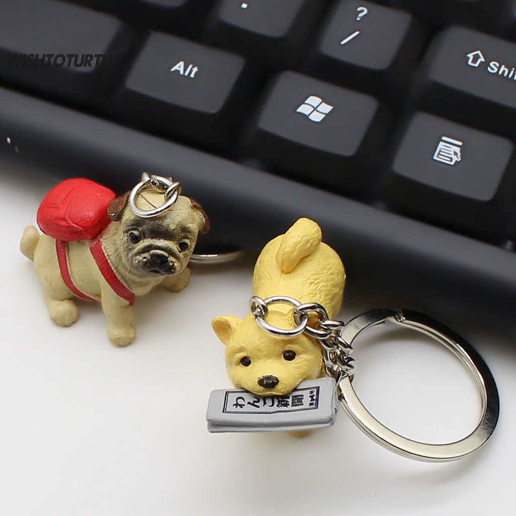 &lt; Wish &gt; Móc Khóa Resin Hình Chú Cún Đáng Yêu Cho Nữ / Bé Gái