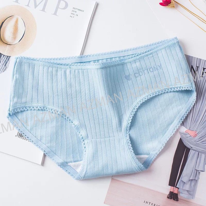 Quần Lót Nữ Cotton Tăm, Quần Lót Kháng Khuẩn Trơn Nhiều Màu Dễ Thương Cottony QL03