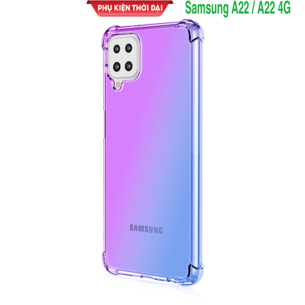 Ốp lưng Samsung A22 dẻo đa sắc lồi 4 góc chống sốc thời trang cao cấp