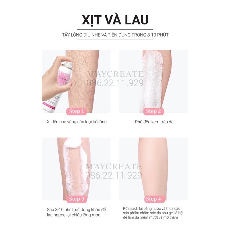 CHÍNH HÃNG — Xịt Tẩy Lông Toàn Thân MAYCREATE Cao Cấp, Xịt Tẩy Lông Vùng Bikini | BigBuy360 - bigbuy360.vn