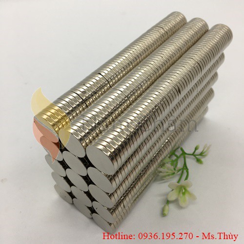 10 Viên Nam Châm Trắng Mạ Nikel Kích Thước 14x2mm Giá Khuyến Mại