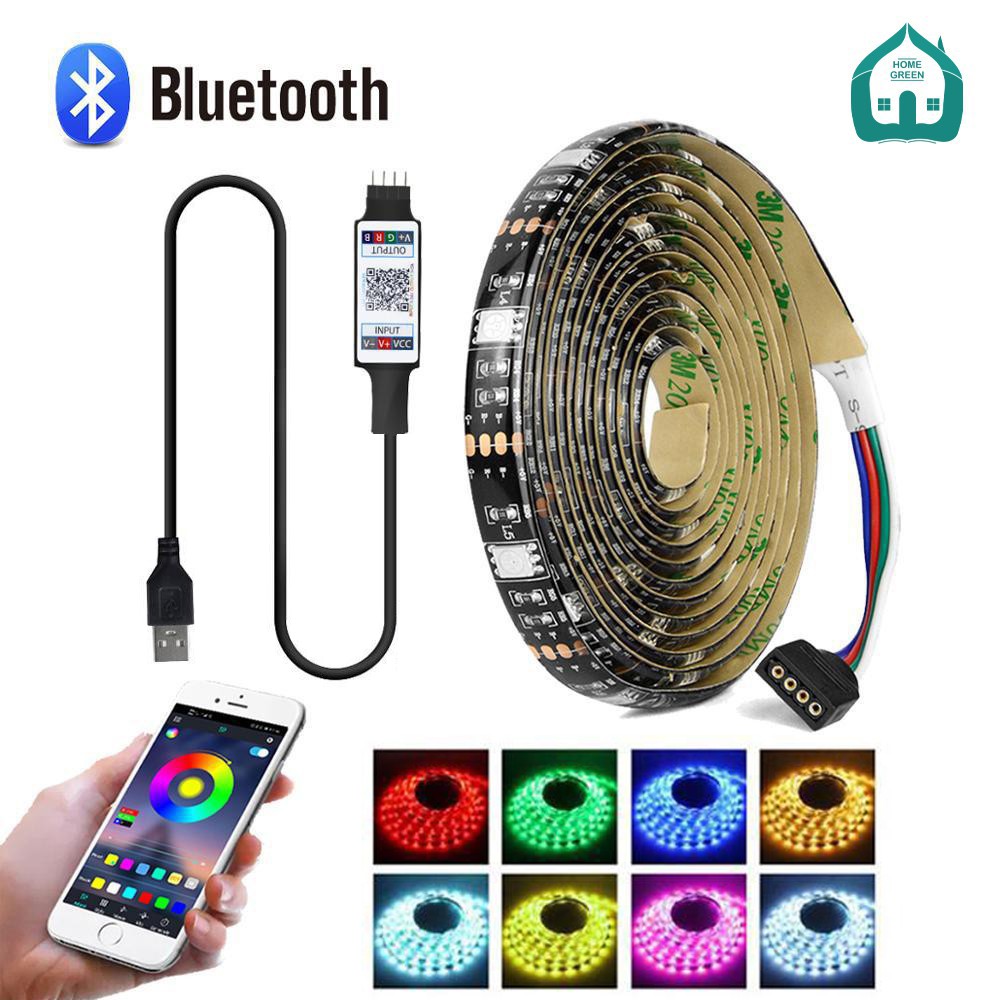 Đèn Led dây RGB 5050 nháy theo nhạc điều khiển bằng App điện thoại qua Bluetooth dài 3m,5m, 10m | BigBuy360 - bigbuy360.vn