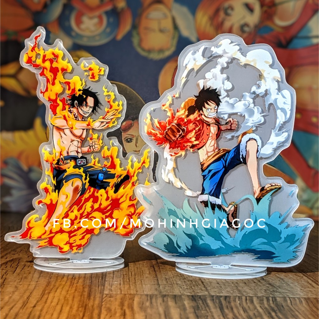 Mô hình One Piece - Mô hình 3D in hiệu ứng siêu đẹp Chúa trời Enel , Ace , Luffy , Luffy gear 4 Snake man - 15 CM -acryl