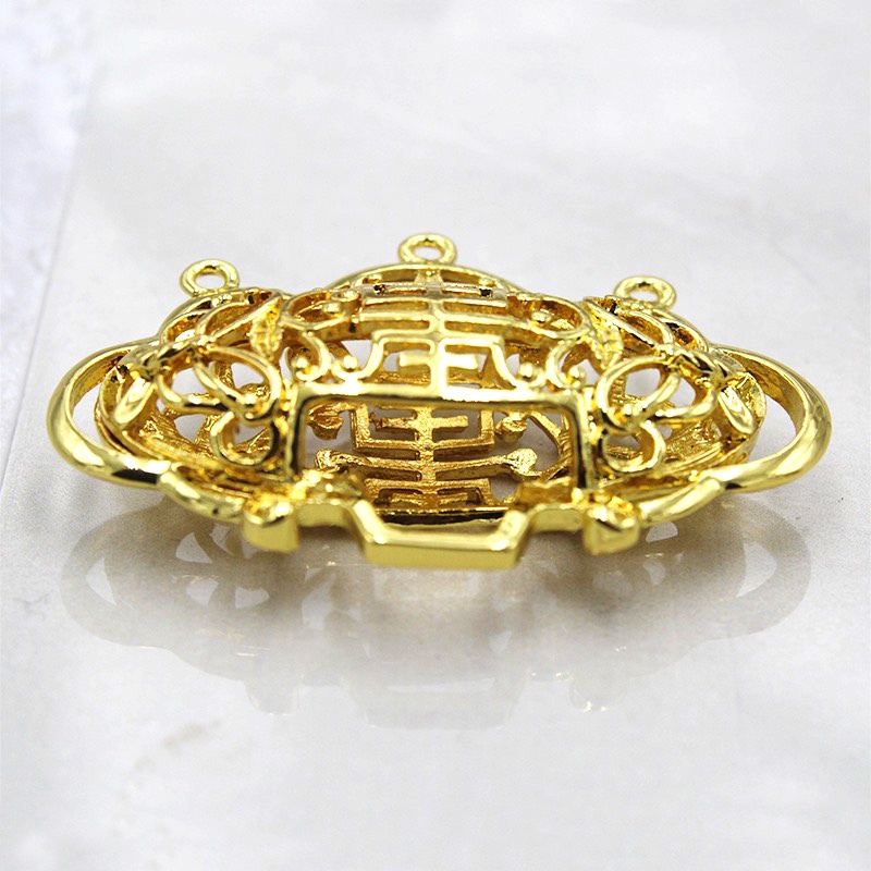 Khóa trường thọ, trường mệnh đúc nguyên khối nguyên liệu làm trâm trang sức cổ trang phụ kiện cosplay cổ phục việt phục
