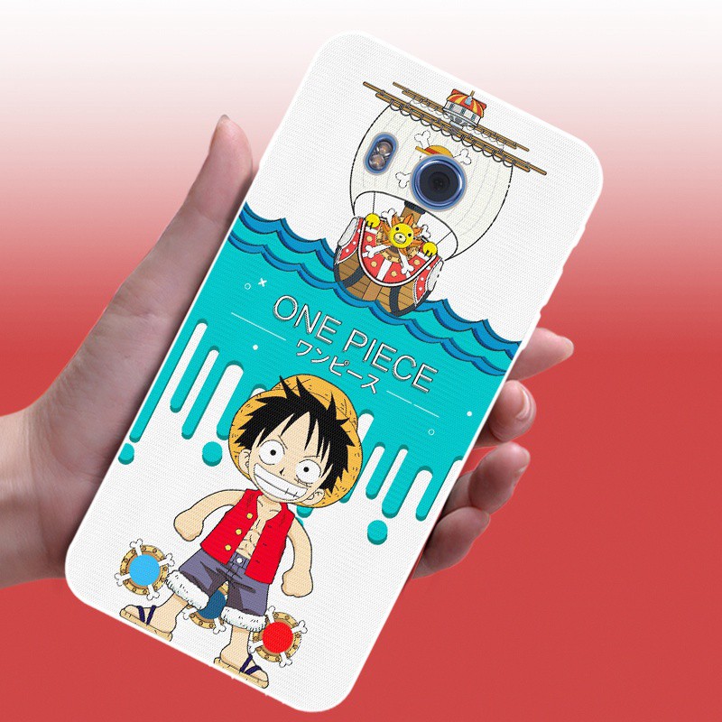 Ốp điện thoại silicon in hình nhân vật Luffy One Piece cho HTC Desire 12 12+ One M10 M9 U ultra U11 X9