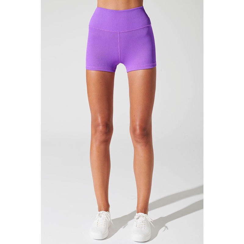 OLABEN Quần bikershort Fever Highwaist Ribbed Short Deep Lilac