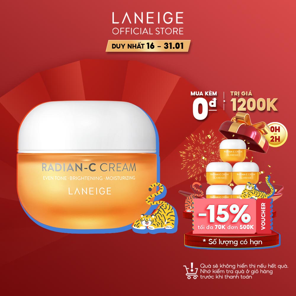 Kem Dưỡng Trắng Làm Mờ Đốm Nâu Laneige Radian-C Cream 50ml