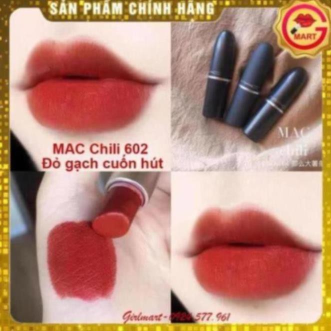 Son Mac chính hãng Ruby Woo, Chili, Marrakesh màu cam cháy đỏ gạch cam đất chuẩn Auth date tới 2023 | BigBuy360 - bigbuy360.vn