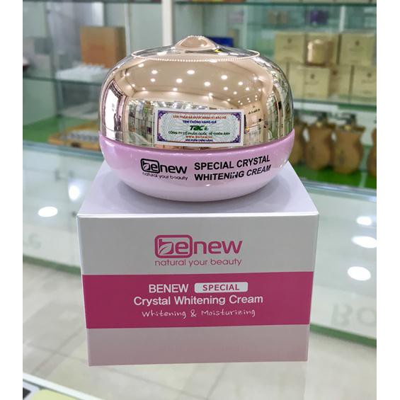 Kem ngừa nám da, loại bỏ tàn nhang, dưỡng trắng da mặt ốc sên BENEW Special Crystal Whitening Cream Hàn quốc 50ml/Hộp