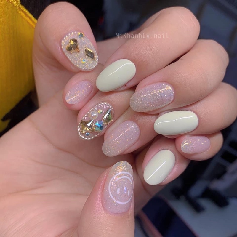 Dây bi dẹt đính móng tay - phụ kiện nail