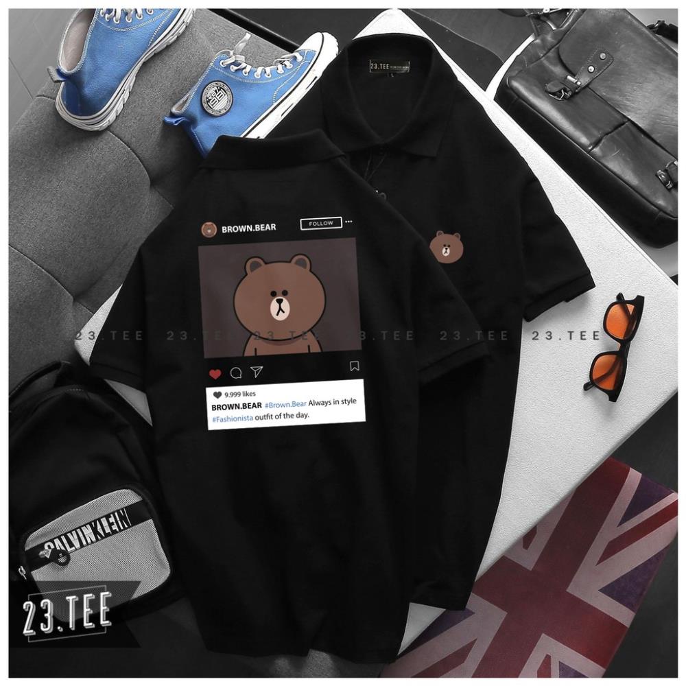 Áo Polo Áo gấu Brown và thỏ Cony Unisex