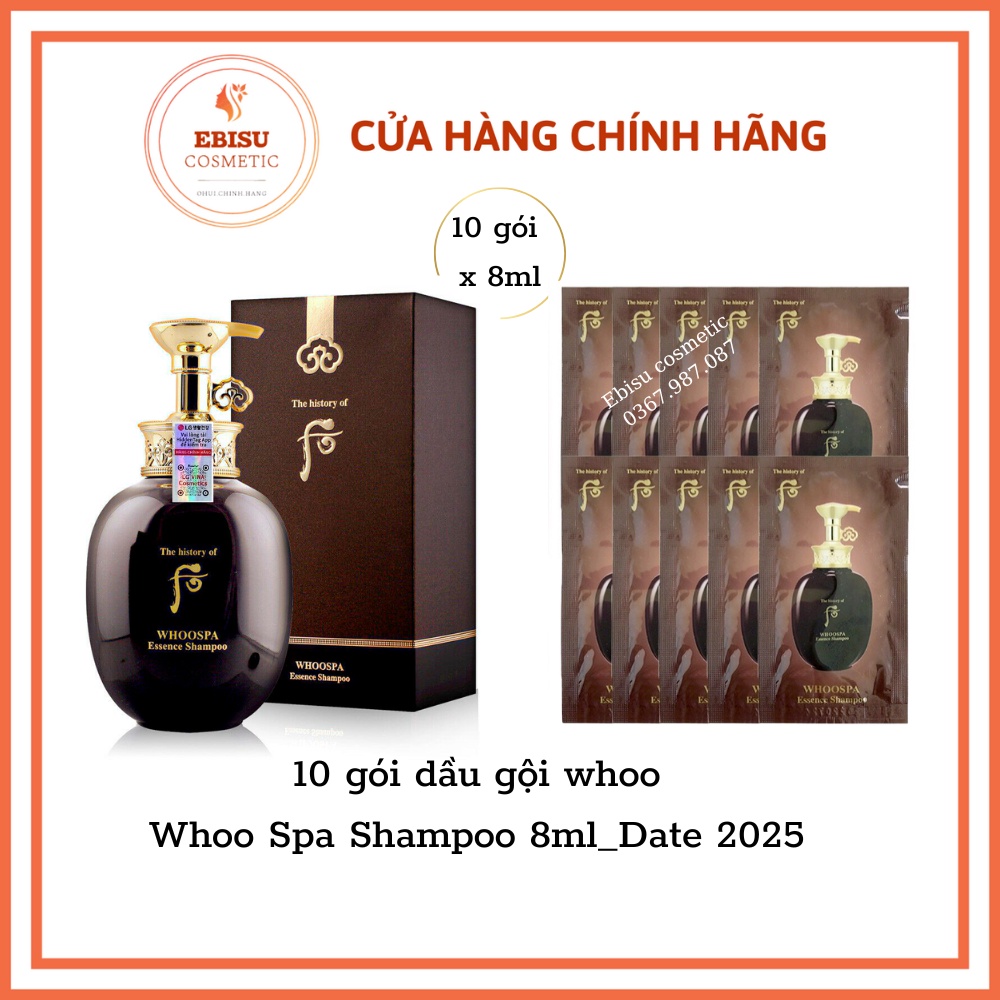 [Date 2026] 10 gói dầu gội whoo.Whoo Spa Shampoo 8ml_Ebisucosmetic