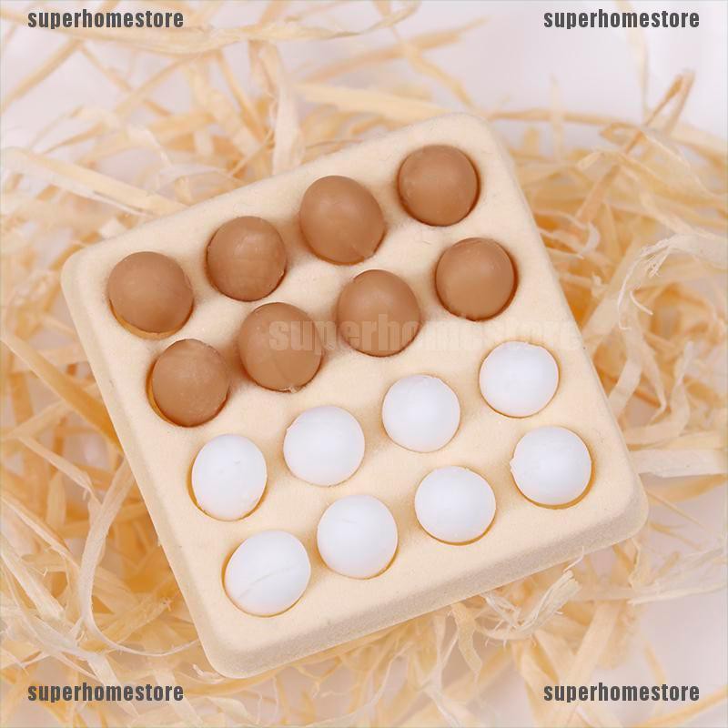 Hộp carton Đựng Trứng 16 Quả Tỉ Lệ 1: 12 Trang Trí Nhà Búp Bê
