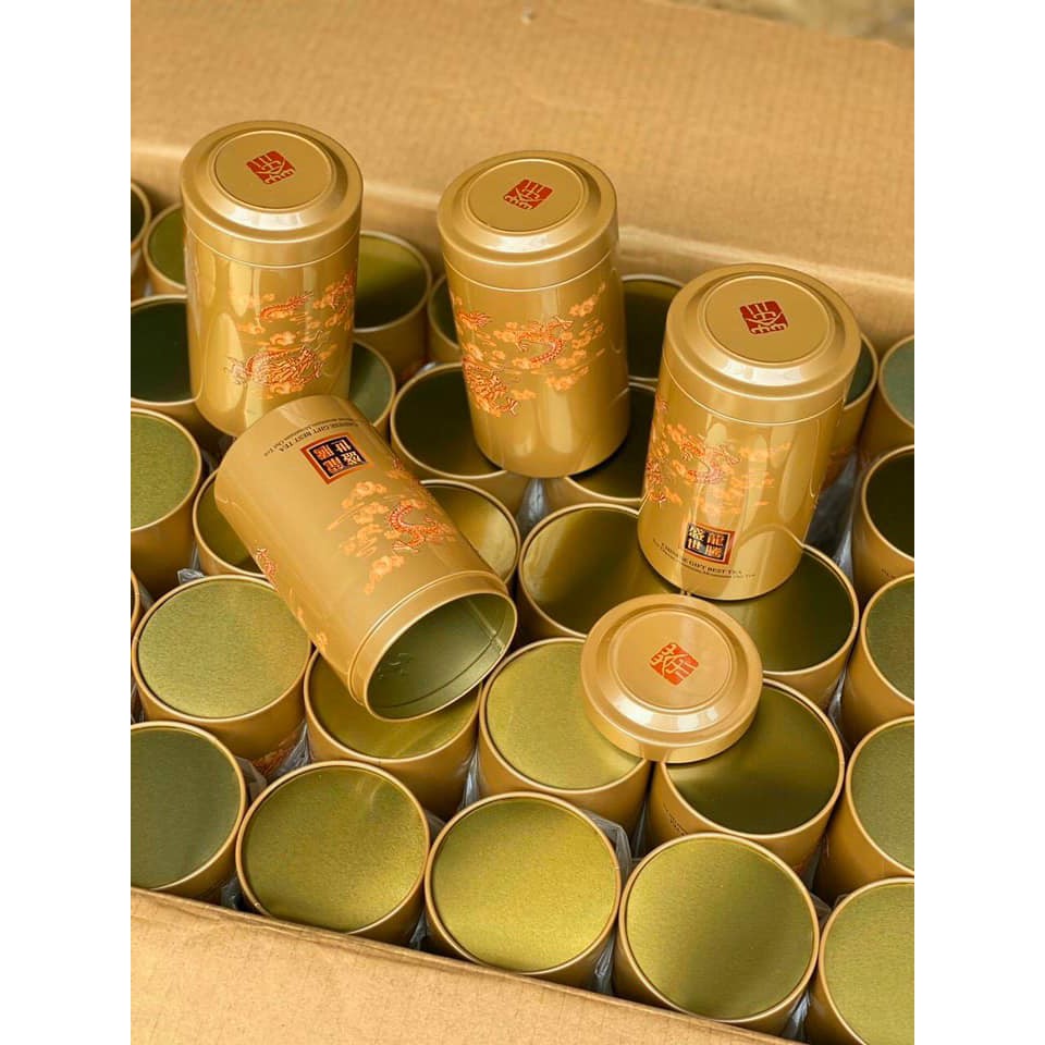 Hộp đựng trà ngày thường, ngày tết sang trọng, kín hơi KT :14x8cm