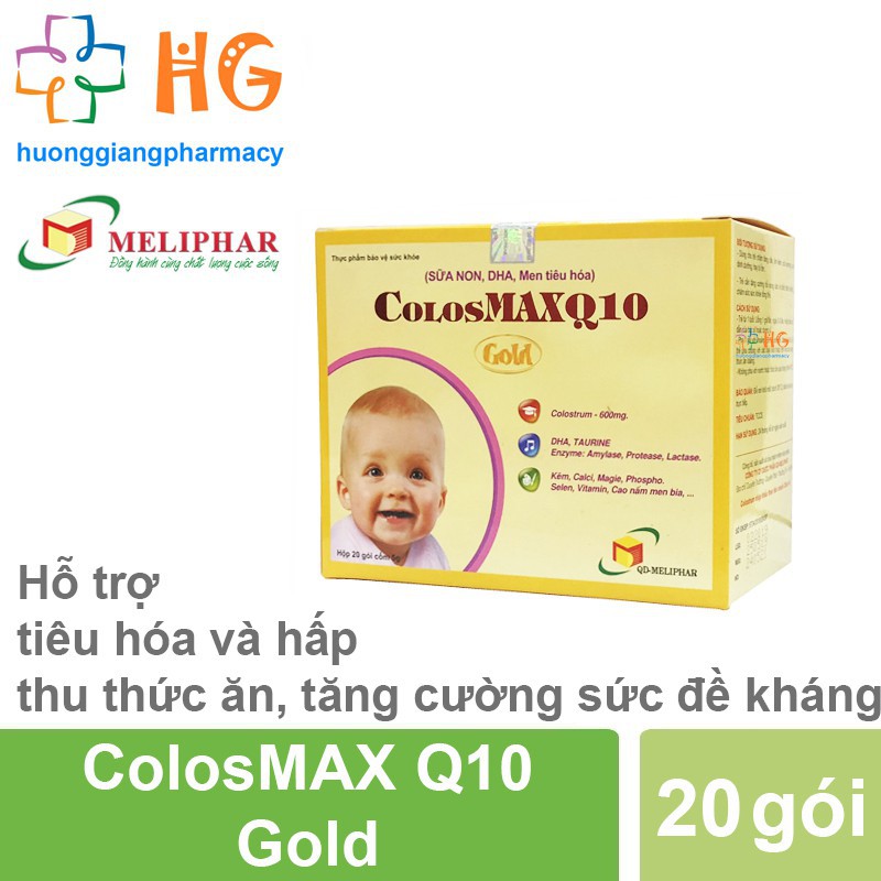 CỐM SỮA NON Colosmax Q10 Gold (Hộp 20 gói)