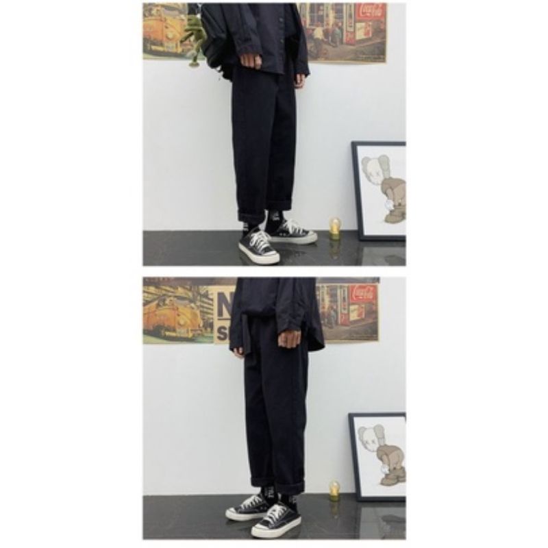 Quần Jeans baggy cạp chun_ quần jeans ống rộng