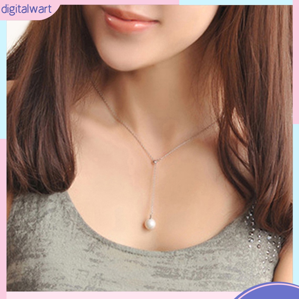 Dây chuyền hợp kim phối ngọc trai nhân tạo nhỏ nhắn dễ thương cá tính dành cho nữ